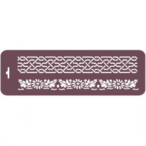 Трафарет Event Design бордюр Tmb-26 "Цветы", 10х32 см